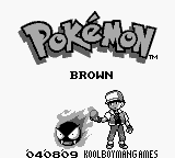 Pokemon Brown 2009 (red hack) Title Screen